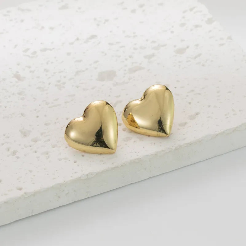 RILEY Heart Earrings- Gold