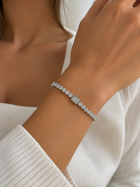 FLORENCE Tennis Bracelet- 925 Silver