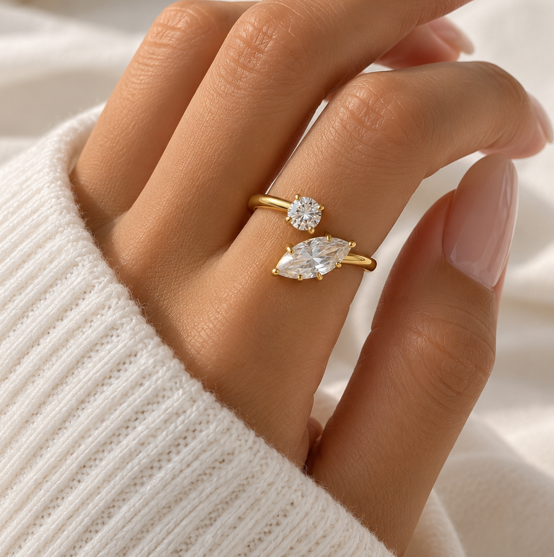 Jet’aime Ring - 18K Gold Plated