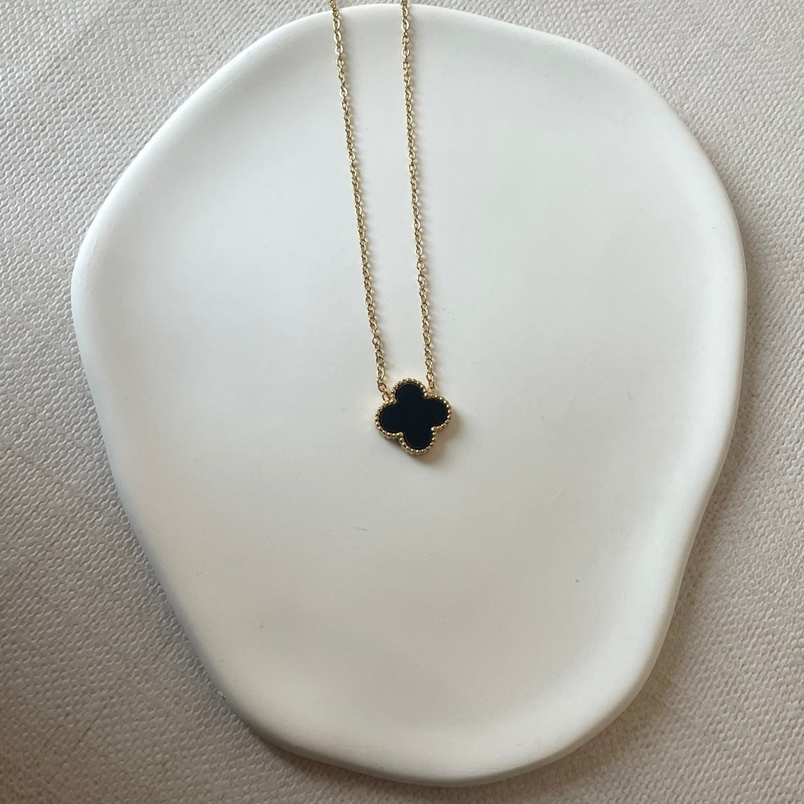 ROSIE Black Clover Necklace