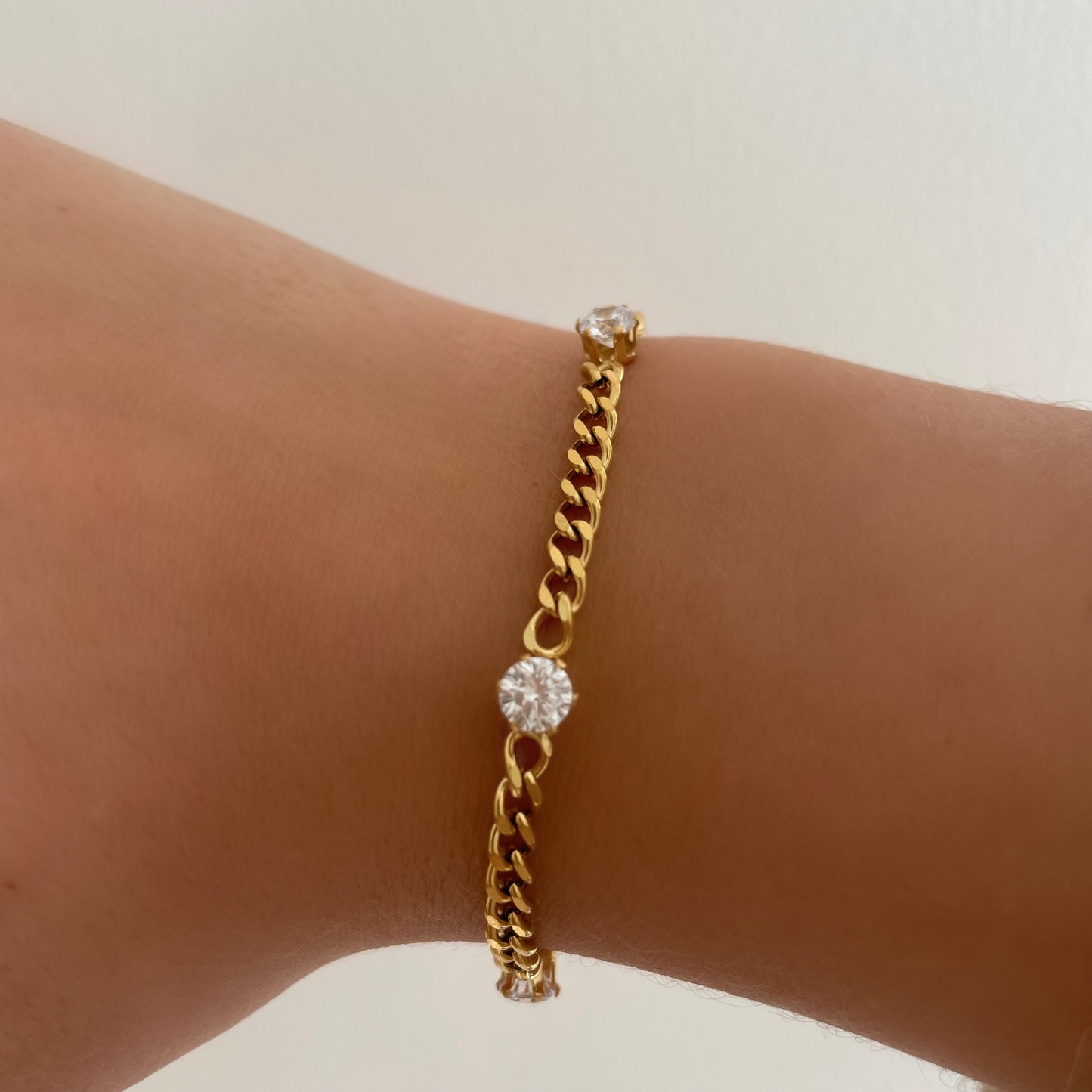 EMMA Diamond Bracelet- 18K Gold Plated